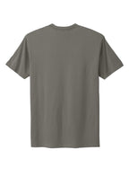 Rear View of WarmGray Next Level Apparel Adult Cotton Tee. NL3600