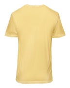 Rear View of Washed Banana Cream Soft Wash T-Shirt - 3600SW