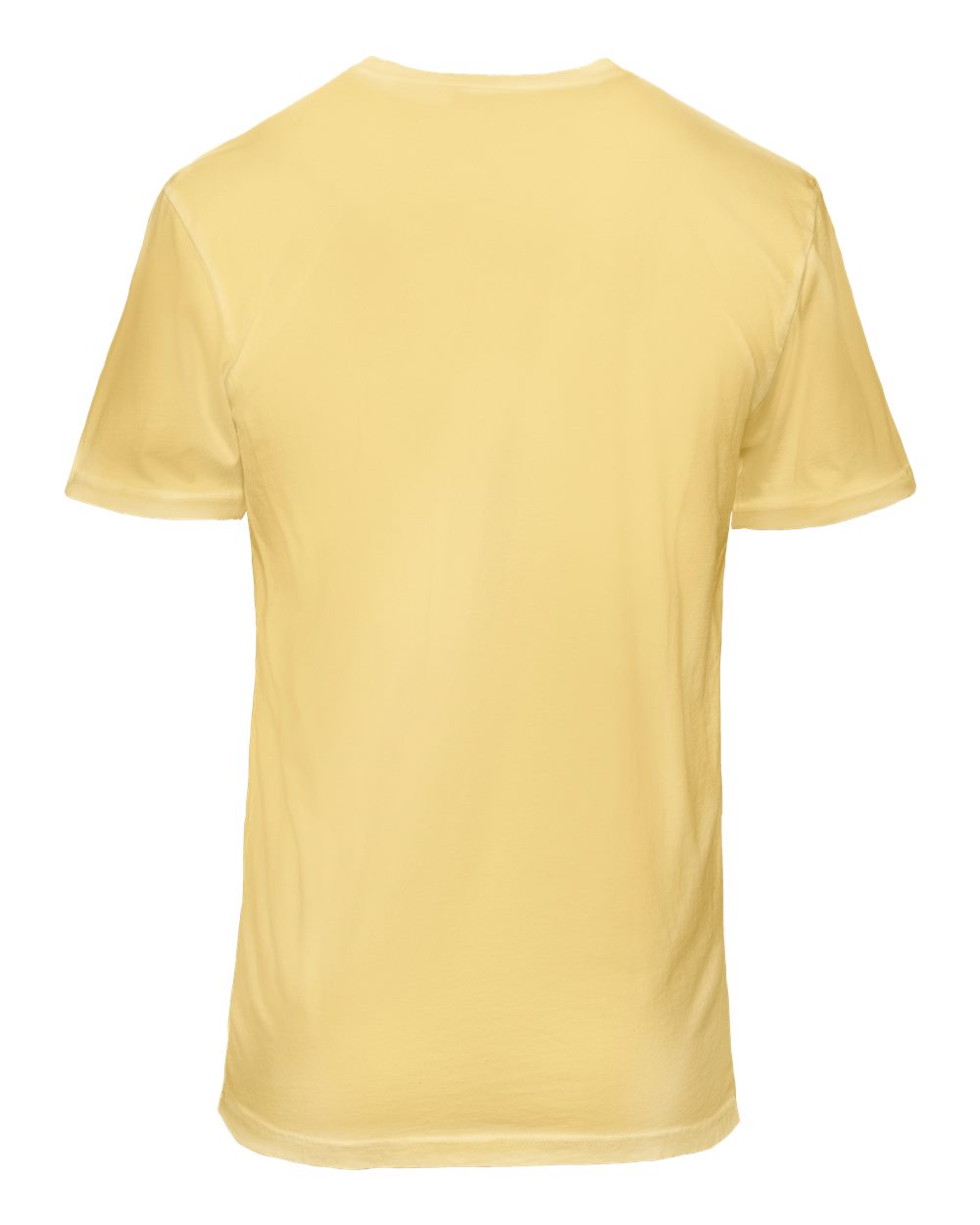 Rear View of Washed Banana Cream Soft Wash T-Shirt - 3600SW