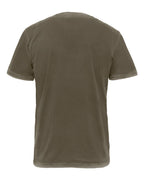 Rear View of Washed Military Green Soft Wash T-Shirt - 3600SW