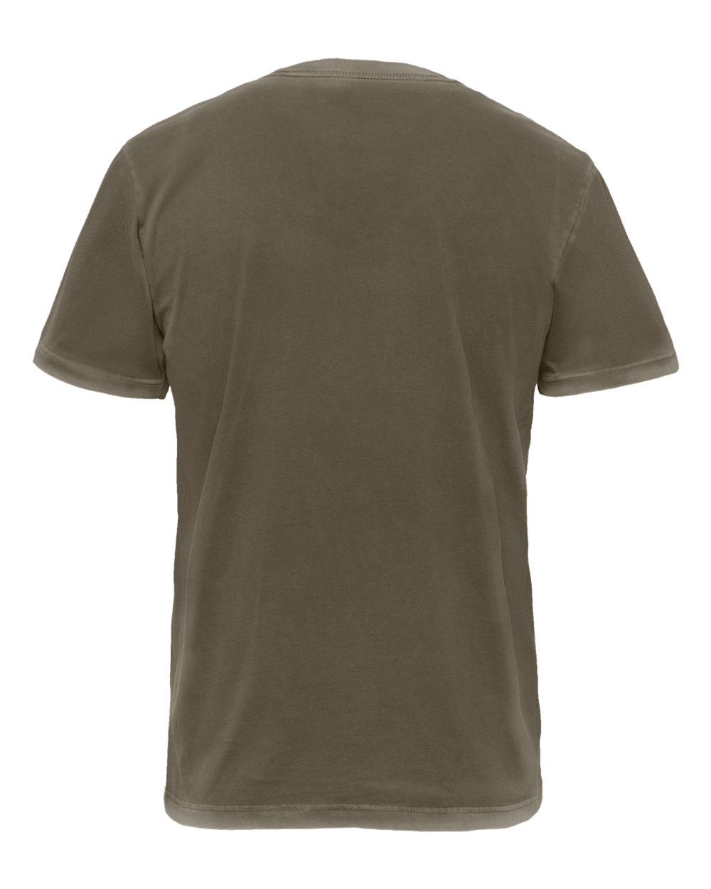 Rear View of Washed Military Green Soft Wash T-Shirt - 3600SW
