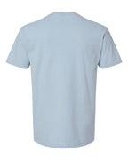 Rear View of Washed Stonewash Denim Soft Wash T-Shirt - 3600SW