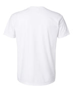 Rear View of Washed White Soft Wash T-Shirt - 3600SW