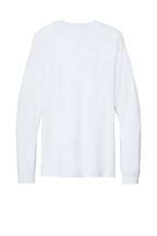 Rear View of White BELLA+CANVAS Unisex Jersey Long Sleeve Tee. BC3501