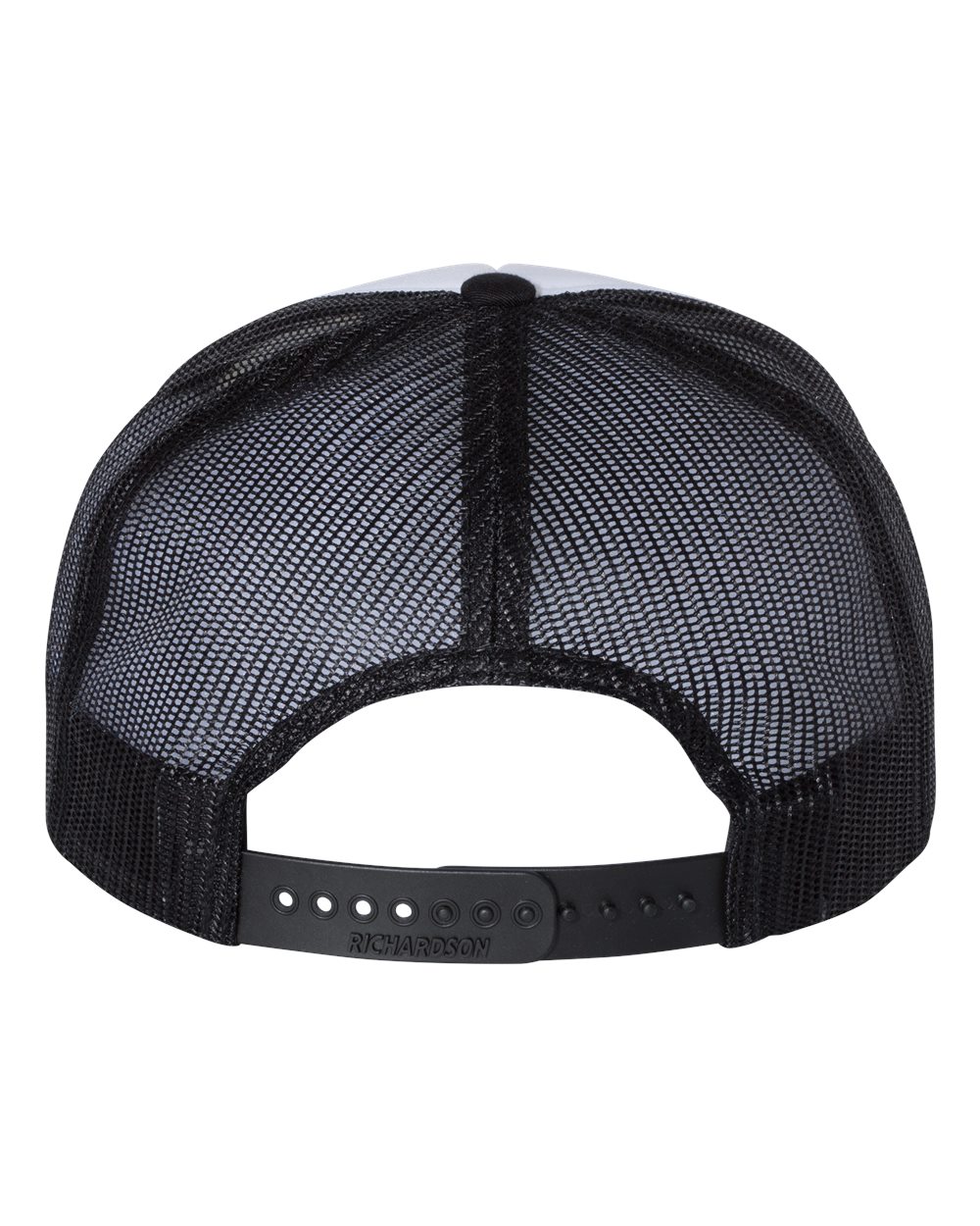 Rear View of White/ Black Foamie Trucker Cap - 113