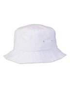Rear View of White Bucket Hat - 2050