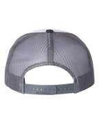 Rear View of White/ Charcoal Foamie Trucker Cap - 113