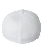 Rear View of White Cool & Dry Piqué Mesh Cap - 6577CD