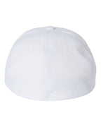 Rear View of White Delta® Seamless Cap - 180