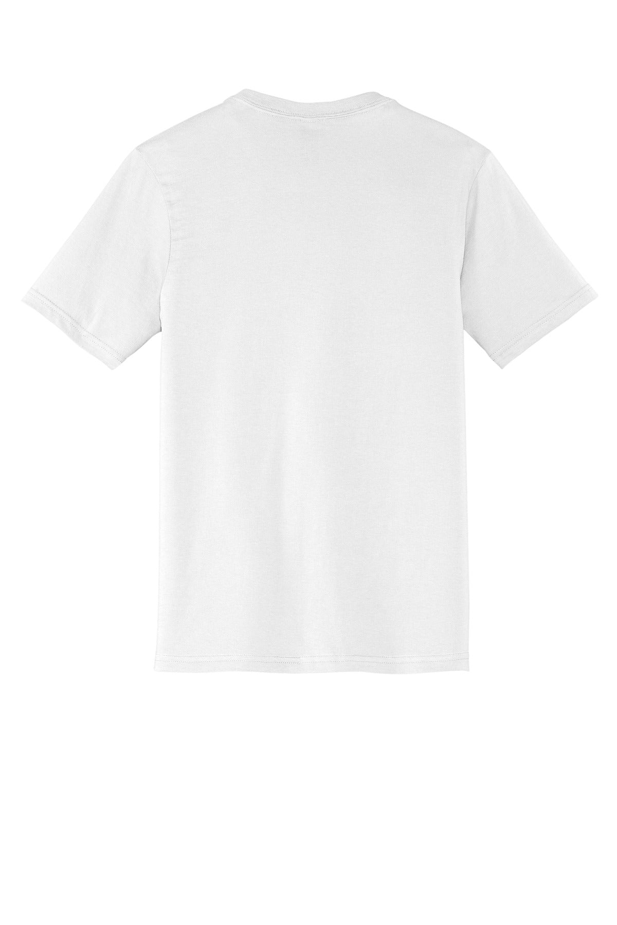 Rear View of White District Very Important Tee V-Neck. DT6500