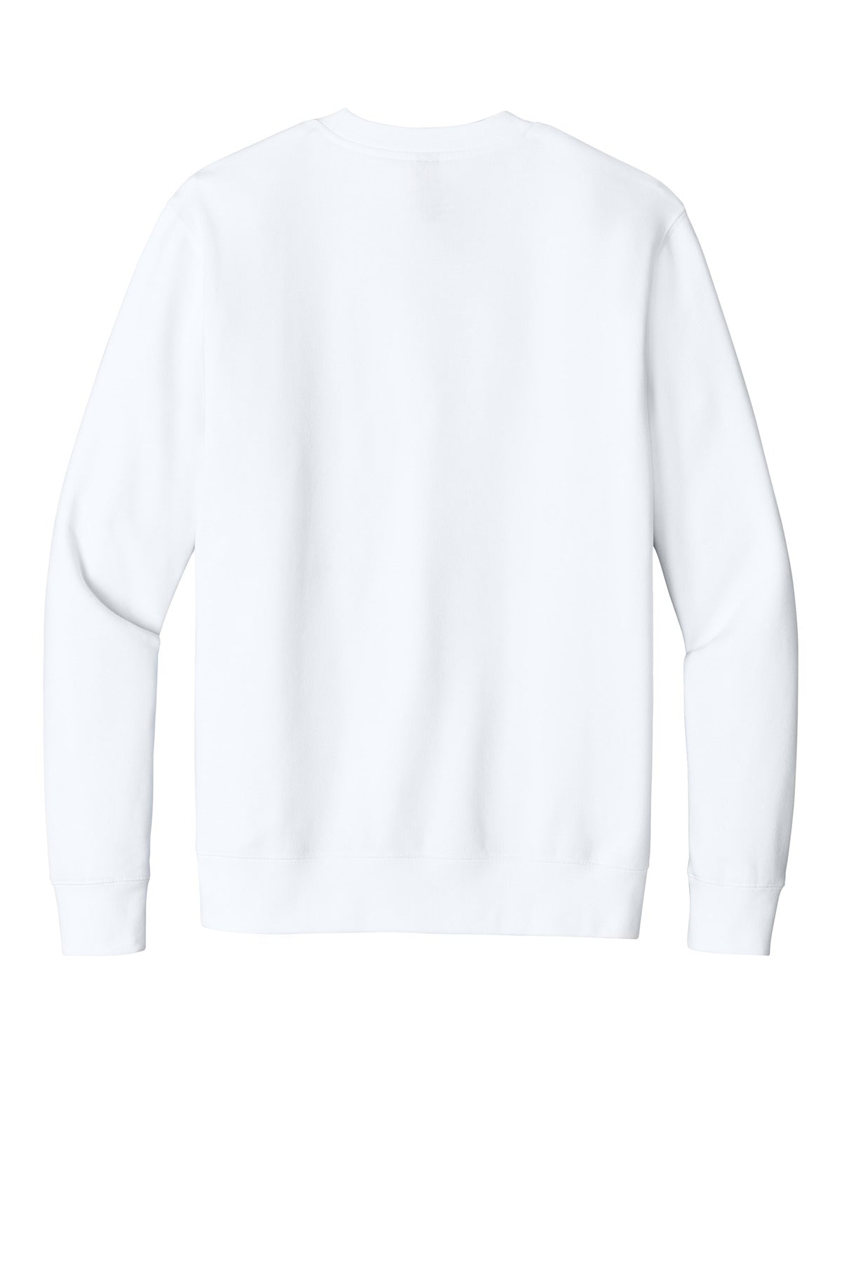 Rear View of White District V.I.T. Fleece Crew DT6104