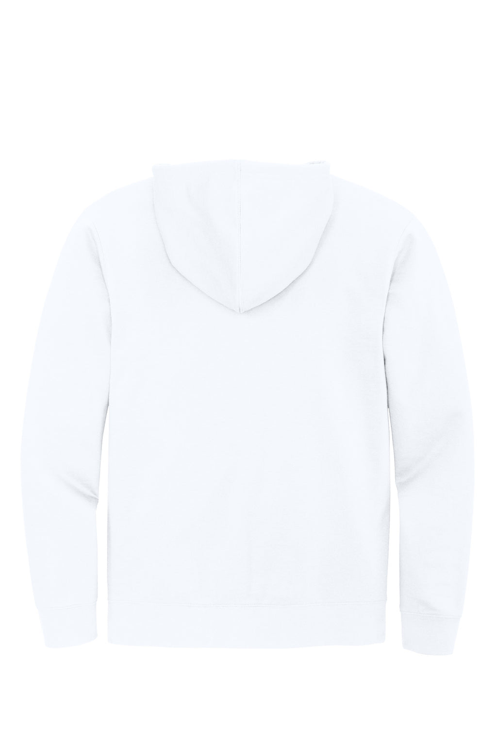 Rear View of White District V.I.T. Fleece Full-Zip Hoodie DT6102