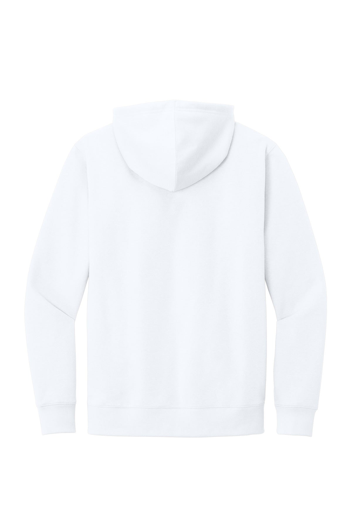 Rear View of White District V.I.T. Fleece Hoodie DT6100