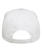 Rear View of White Five-Panel Twill Cap - 8869