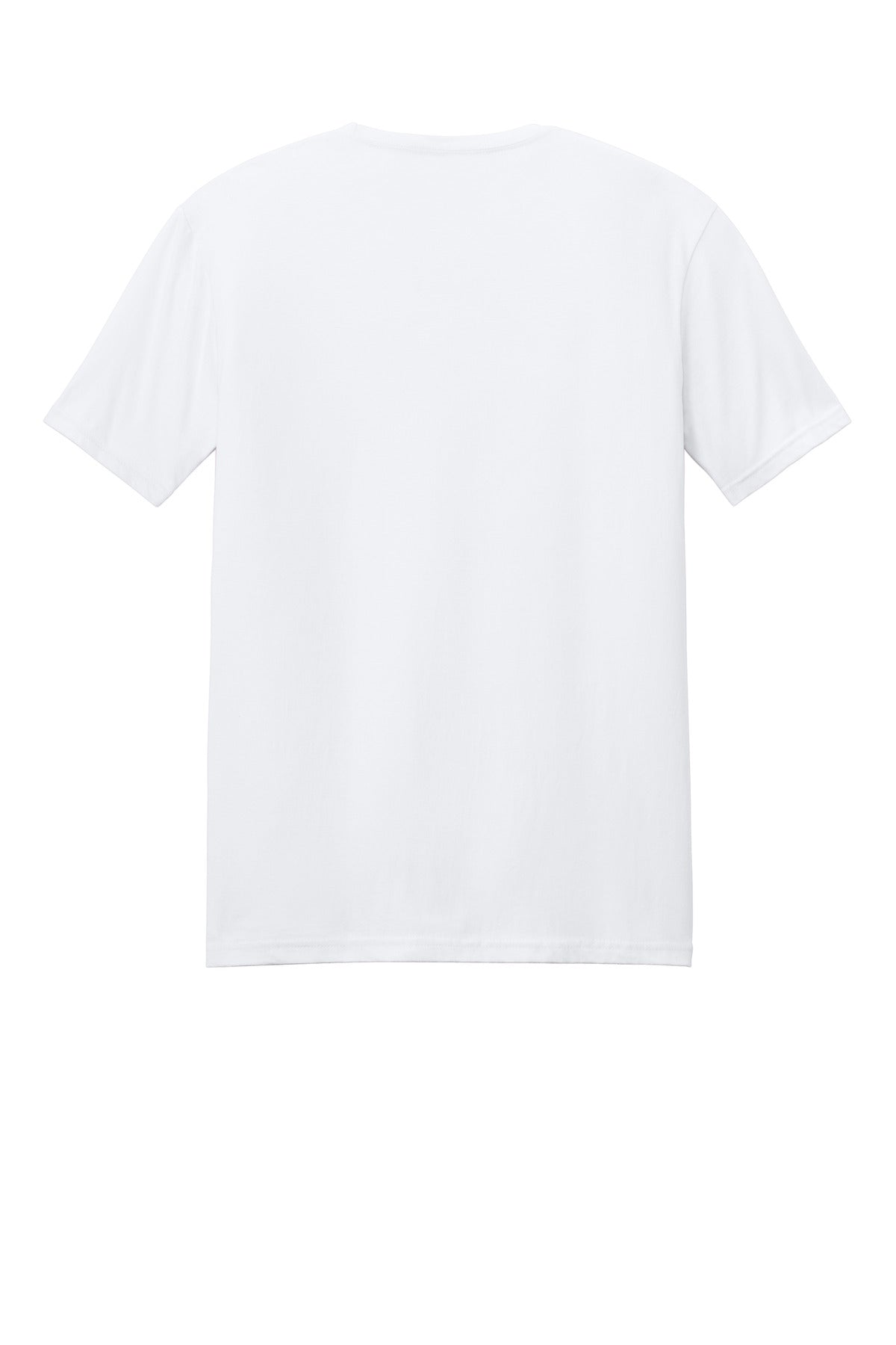 Rear View of White Gildan Softstyle T-Shirt. 64000