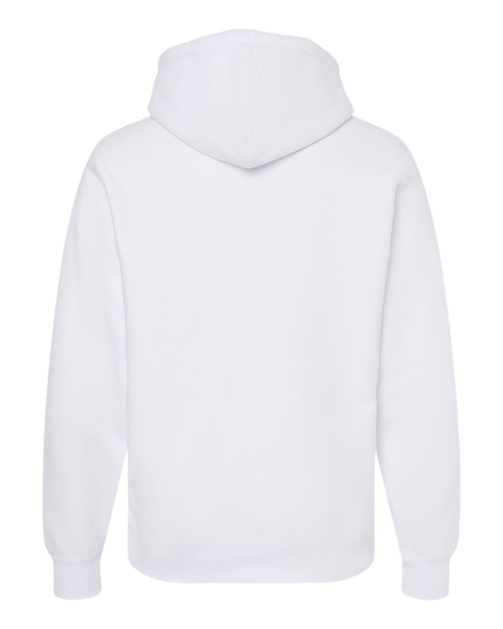 Rear View of White Legend - Premium Heavyweight Cross-Grain Hooded Sweatshirt - IND5000P