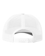 Rear View of White Low Pro Trucker Cap - 115