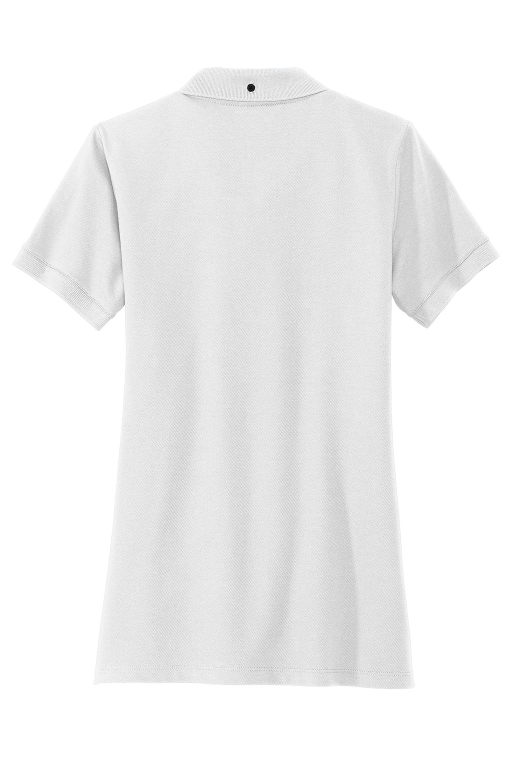 Rear View of White Mercer+Mettle Women's Stretch Heavyweight Pique Polo MM1001