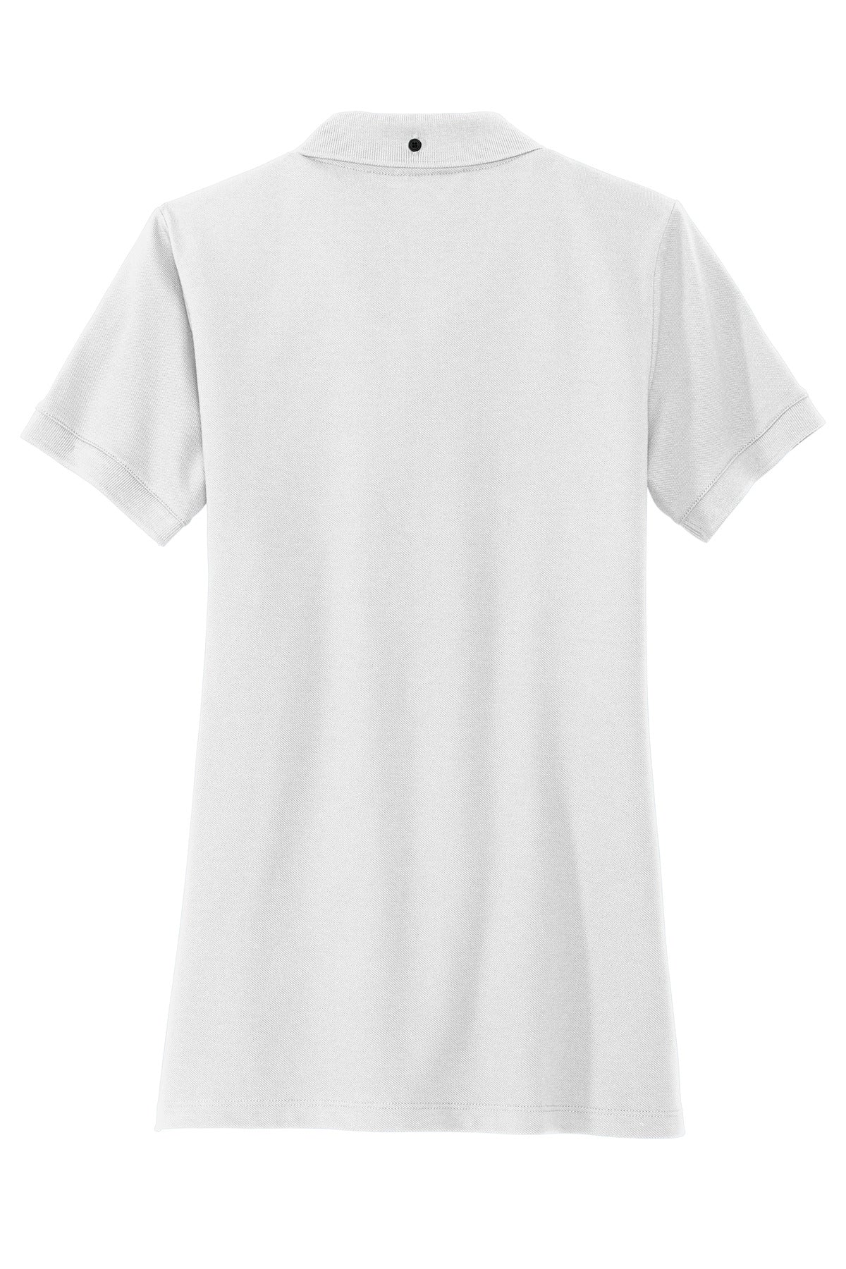 Rear View of White Mercer+Mettle Women's Stretch Heavyweight Pique Polo MM1001