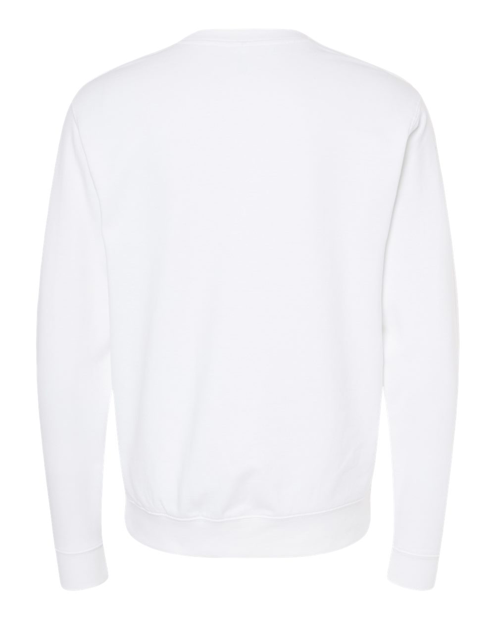 Rear View of White Midweight Crewneck Sweatshirt - SS3000