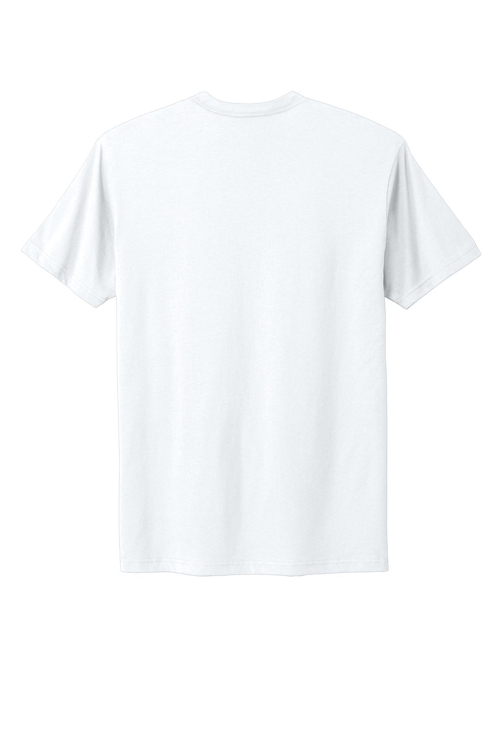 Rear View of White Next Level Apparel Adult Cotton Tee. NL3600
