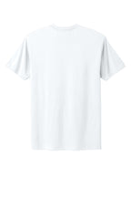 Rear View of White Next Level Apparel Adult Cotton Tee. NL3600