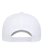 Rear View of White NU® Adjustable Cap - 6110NU