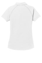 Rear View of White OGIO Women's Onyx Polo. LOG126