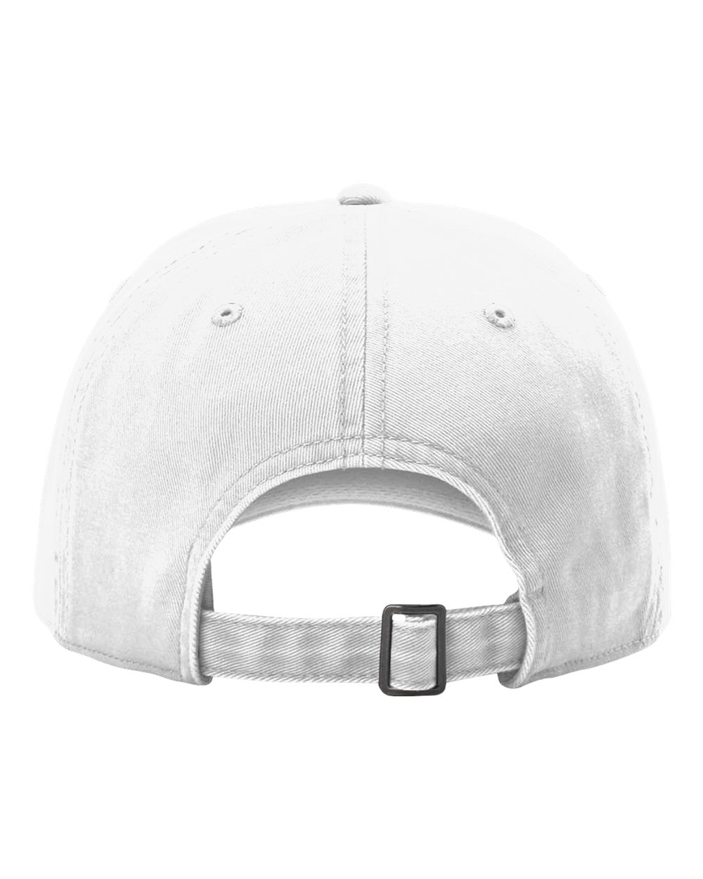 Rear View of White Peach Twill Dad Hat - 326