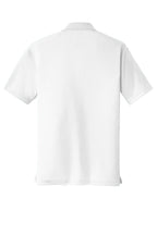 Rear View of White Port Authority Dry Zone UV Micro-Mesh Polo. K110