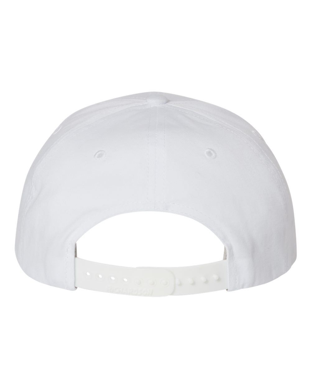 Rear View of White Pro Twill Snapback Cap - 212