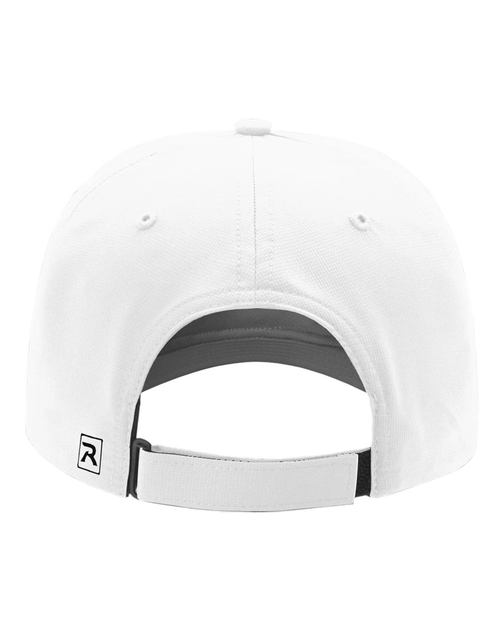 Rear View of White Relaxed Performance Lite Cap - 220