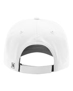 Rear View of White Relaxed Performance Lite Cap - 220
