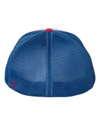 Rear View of White/ Royal/ Red Tri Pulse Sportmesh R-Flex Cap - 172