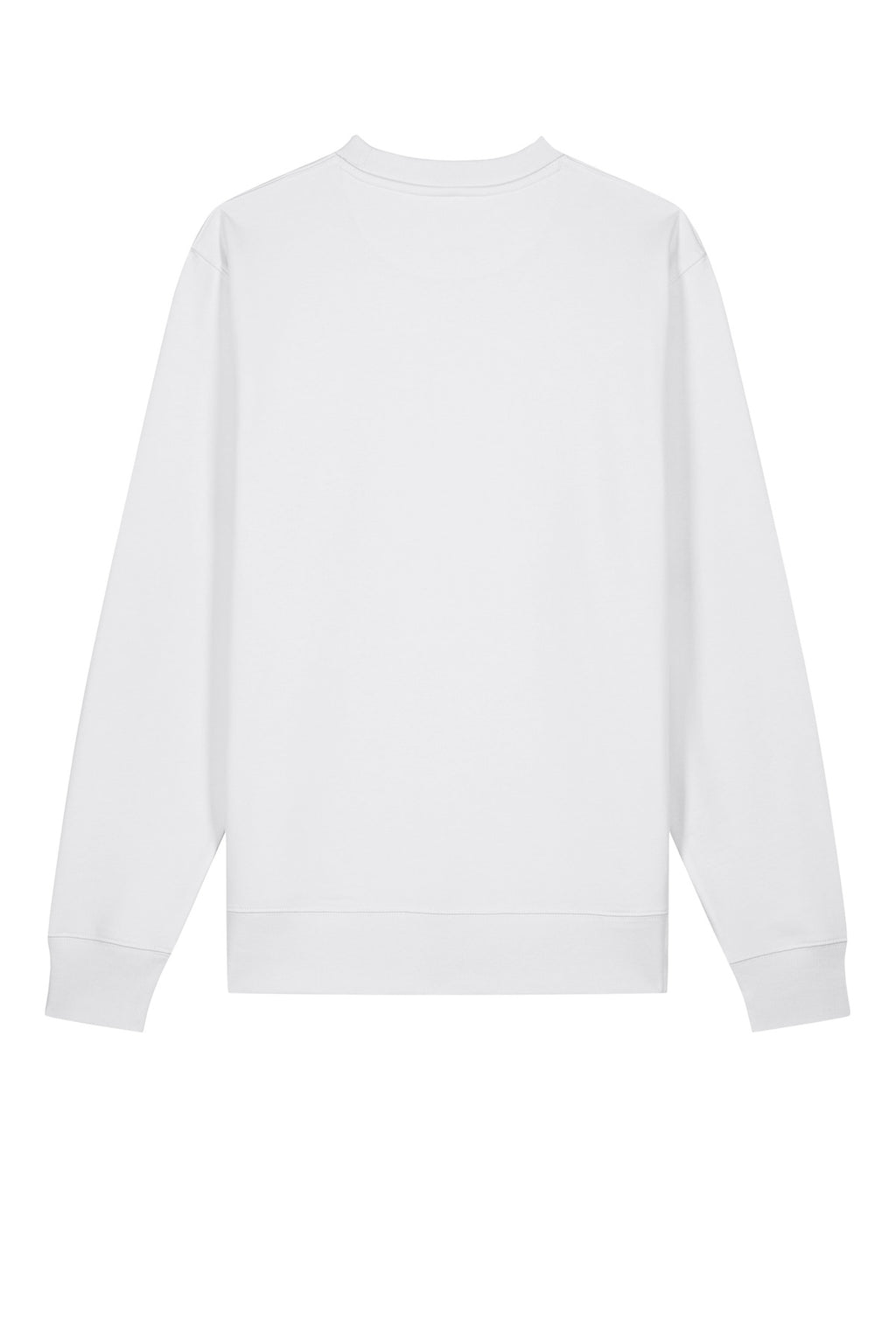 Rear View of White Stanley/Stella Unisex Changer 2.0 Crewneck Sweatshirt SXU004