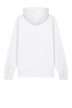 Rear View of White Stanley/Stella Unisex Cruiser 2.0 Hooded Sweatshirt SXU003