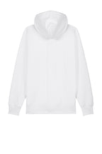 Rear View of White Stanley/Stella Unisex Cultivator 2.0 Full-Zip Hooded Sweatshirt SXU005