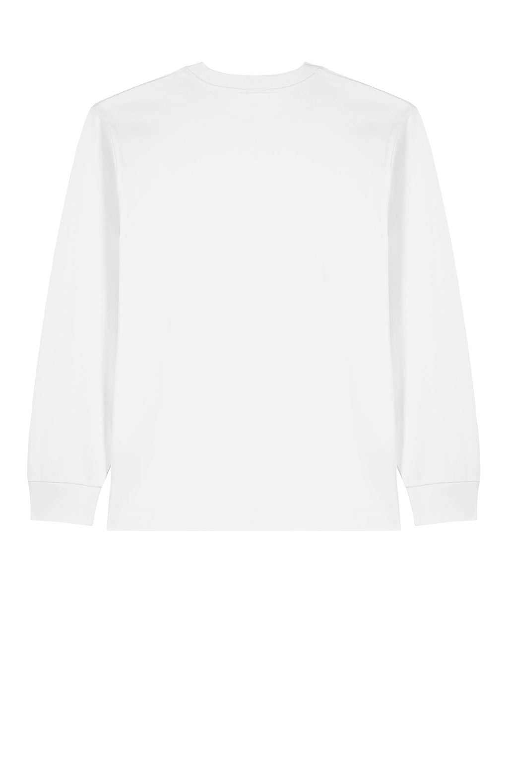 Rear View of White Stanley/Stella Unisex Freestyler Heavyweight Long Sleeve Tee SXU023