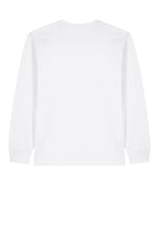 Rear View of White Stanley/Stella Unisex Freestyler Heavyweight Long Sleeve Tee SXU023