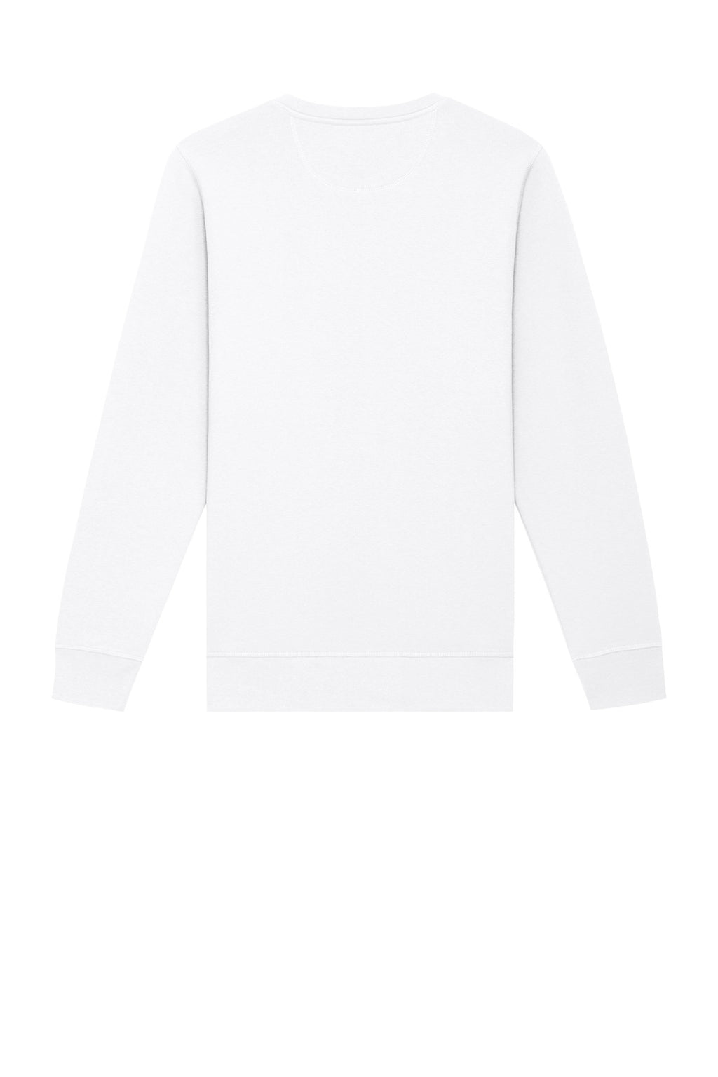 Rear View of White Stanley/Stella Unisex Roller Crewneck Sweatshirt SXU010