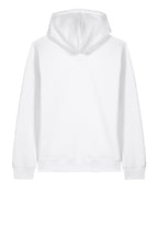 Rear View of White Stanley/Stella Unisex Sounder Hooded Sweatshirt SXU012