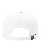 Rear View of White Sustainable Ashland Dad Hat - 254RE