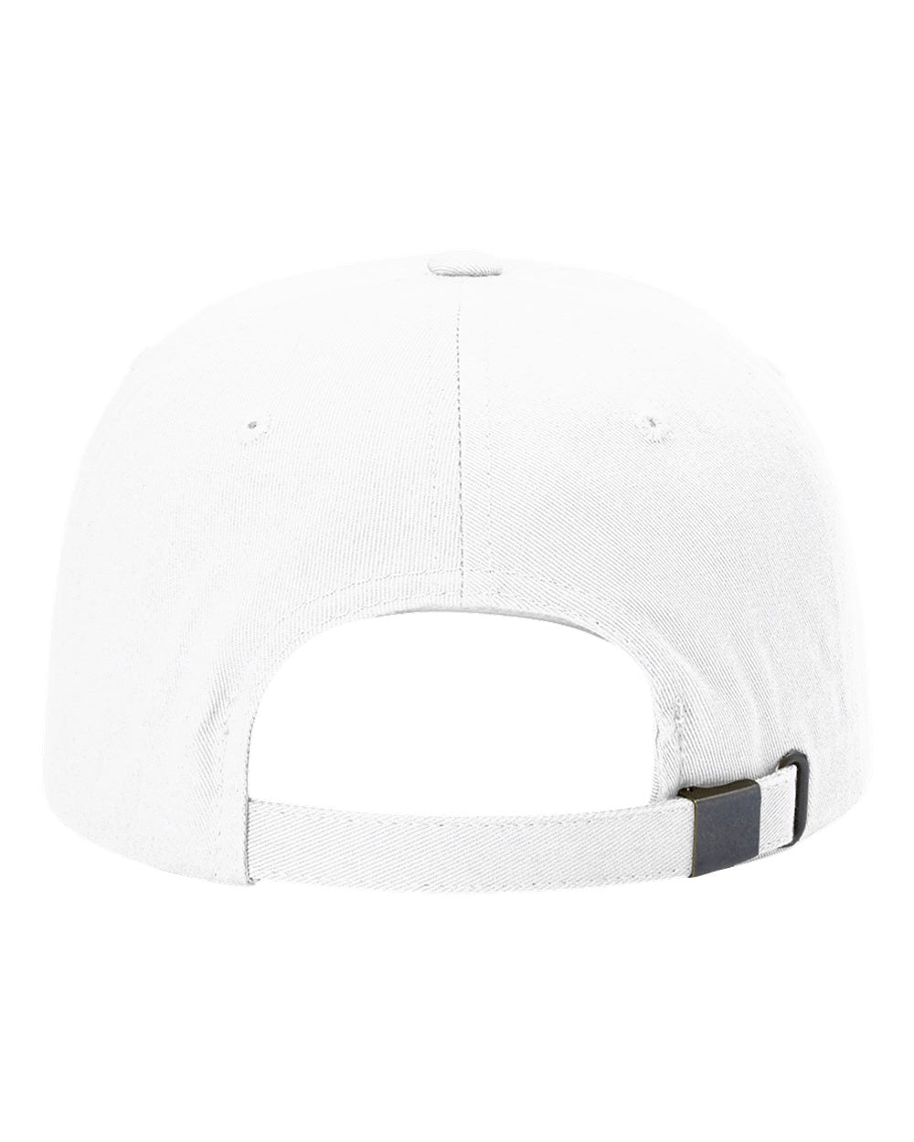 Rear View of White Sustainable Ashland Dad Hat - 254RE