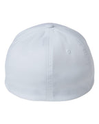 Rear View of White Sustainable Polyester Cap - 6277R