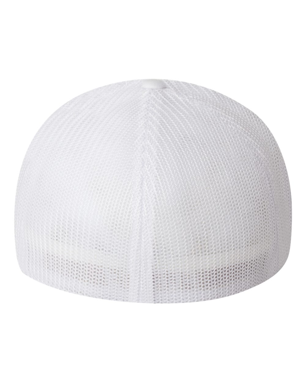 Rear View of White Trucker Cap - 6511