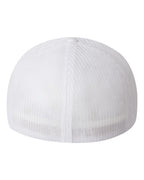 Rear View of White Trucker Cap - 6511