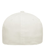 Rear View of White Wool-Blend Cap - 6477