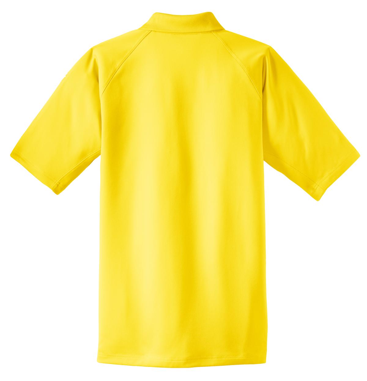 Rear View of Yellow CornerStone - Select Snag-Proof Tactical Polo. CS410