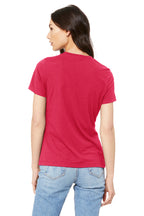 Red BELLA+CANVAS Women's Relaxed Jersey Short Sleeve Tee. BC6400