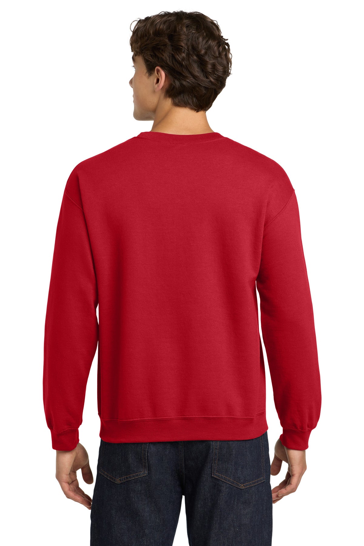 Red Gildan Heavy Blend Crewneck Sweatshirt. 18000